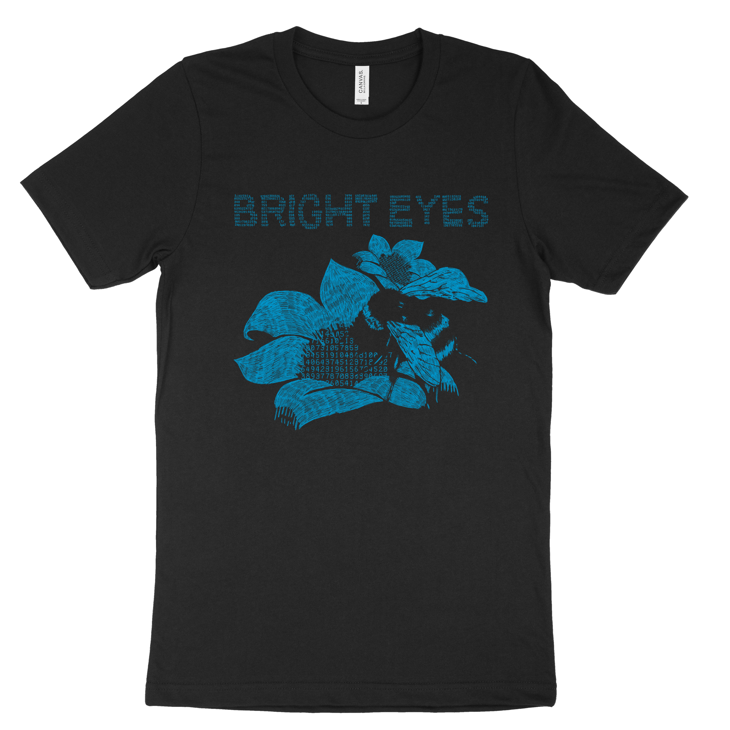 Digital Ash in a Digital Urn T-shirt (Blue Ink)