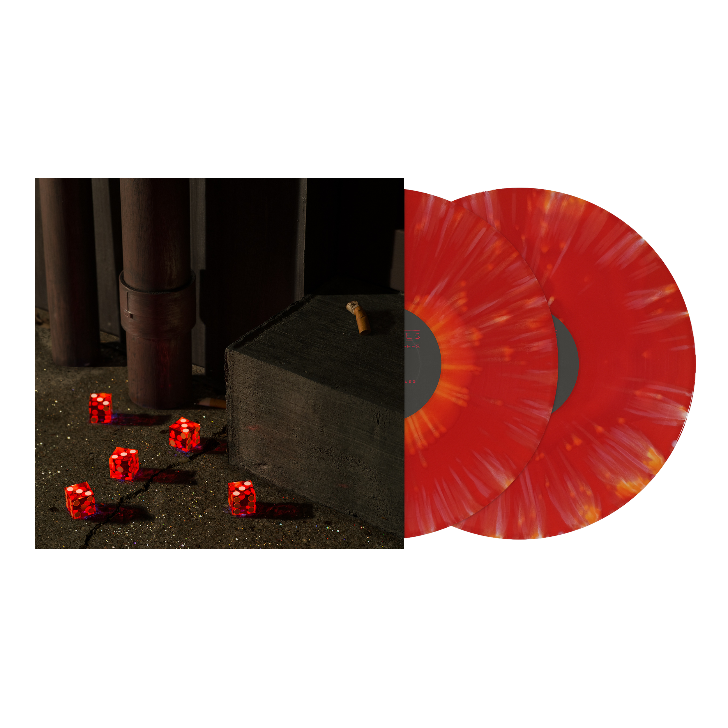 Five Dice, All Threes Double LP - Red & Orange Splatter
